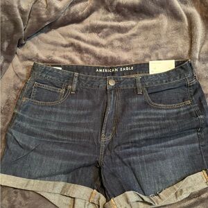 American Eagle Outfitters Dark Blue Denim Jean Shorts